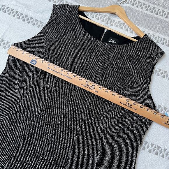 Simply Emma NWT Glitter Knit A-Line Dress Black Silver Women's 20W Formal Dance - Picture 5 of 8